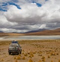 Driving desert road Royalty Free Stock Photo