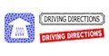 Driving Directions Distress Stamps with Coronavirus Stencil Mosaic 2020 Forward Arrow