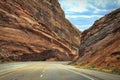 Driving on Interstate 70 Highway in Utah. Royalty Free Stock Photo