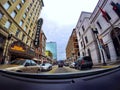 Driving downtown Knoxville