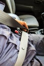 Driving expected belts for safe driving. Royalty Free Stock Photo