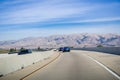 Driving on the express lane to switch between highways Royalty Free Stock Photo