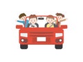 Driving family1 Royalty Free Stock Photo