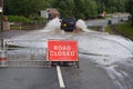 Driving through flood Royalty Free Stock Photo