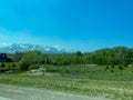 Driving through Glacier National Park in Montana on Highway 2