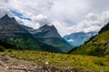 Driving the Going-to-the-Sun Road in Glacier National Park Royalty Free Stock Photo
