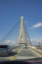 Driving through Guadiana International Bridge, Ayamonte, Spain