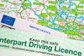 Driving Licence on Map