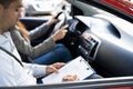 Driving License Lesson Or Test Royalty Free Stock Photo