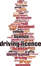Driving license word cloud Royalty Free Stock Photo