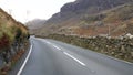 Driving A4086 from Llanberis in Snowdonia mountains
