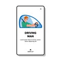 driving man vector Royalty Free Stock Photo