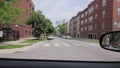 Driving through a neighborhood on Chicago`s Southside