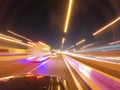 Night highway with car traffic 4 Royalty Free Stock Photo