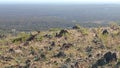 Driving the Nullabor on a highway in the Australian Outback