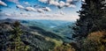 Driving by overlooks along blue ridge parkway