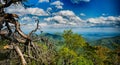 Driving by overlooks along blue ridge parkway