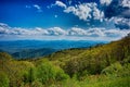 Driving by overlooks along blue ridge parkway