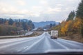 Driving in the Pacific Northwest in Fall Royalty Free Stock Photo