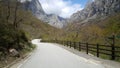 Driving through Parque Nacional de Los Picos de Europa Royalty Free Stock Photo