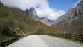 Driving through Parque Nacional de Los Picos de Europa Royalty Free Stock Photo