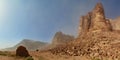 Driving past Lawrence`s Spring, Wadi Rum, Jordan