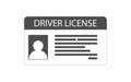 Driving photo ID. Icon flat driver s license. Driving license. Vector illustration