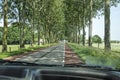 Driving on a polder road