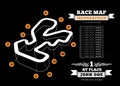 Driving racing circuit vector illustration on black