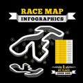 Driving racing circuit vector illustration on black