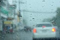 Driving in rain Royalty Free Stock Photo