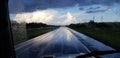 Driving rainy Road