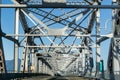 Driving on Richmond - San Rafael bridge John F. McCarthy Memorial Bridge on a sunny day, San Francisco bay, California Royalty Free Stock Photo