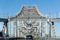 Driving on Richmond - San Rafael bridge John F. McCarthy Memorial Bridge on a sunny day, San Francisco bay, California