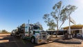 Stuart Highway, road trains on the road between Darwin to Adelaide