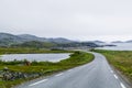 Driving on the 355 road in Norway Royalty Free Stock Photo