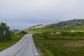 Driving on the 355 road in Norway Royalty Free Stock Photo