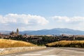 Driving on the road to Segovia during summer, Castilla y Leon, Spain