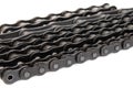 Driving roller chain isolated on a white background Royalty Free Stock Photo