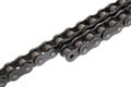 Driving roller chain isolated on a white background Royalty Free Stock Photo