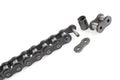 Driving roller chain and parts Royalty Free Stock Photo