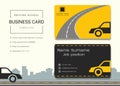 Driving school business card or name card template.