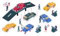 Driving School Isometric Set