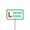 Driving school like learner driver plate Royalty Free Stock Photo