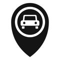 Driving school location icon, simple style