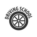 Driving school logo and emblem template. Auto education. Vector illustration. Royalty Free Stock Photo