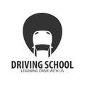 Driving school logo and emblem template. Auto education. Vector illustration. Royalty Free Stock Photo