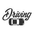 Driving school logo and emblem template. Auto education. Vector illustration. Royalty Free Stock Photo