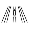 Driving school road icon, outline style