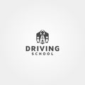 Driving School vector logo design template Idea and inspiration Royalty Free Stock Photo